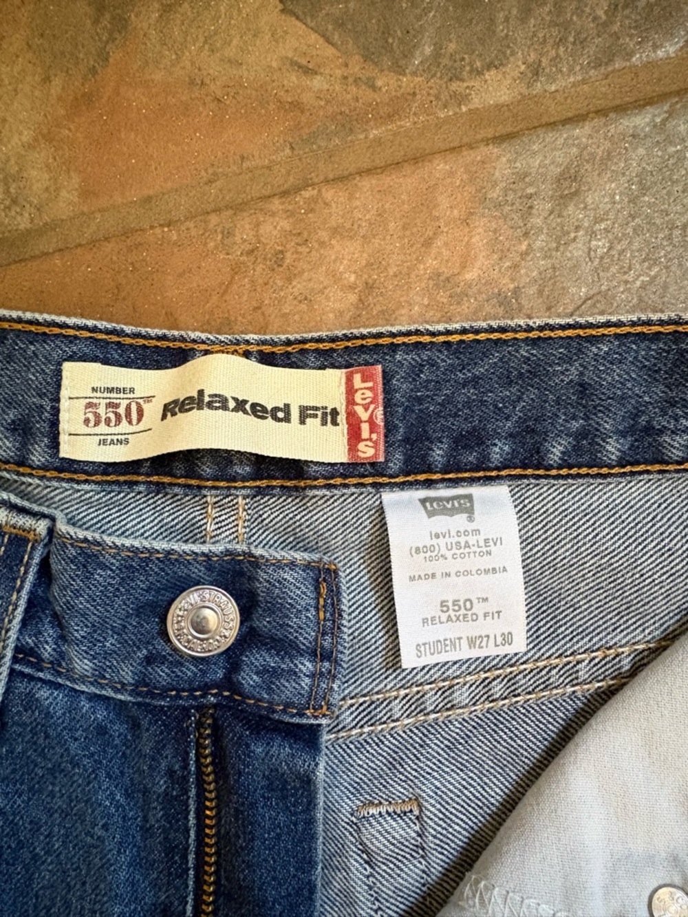 Levi's Blue Vintage Straight-Leg Denim Jeans - Picture 4 of 4